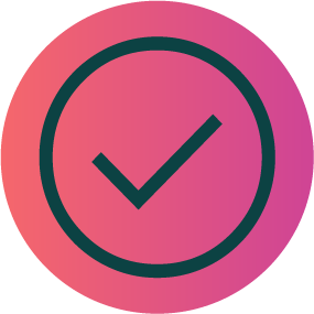 Pink checkmark